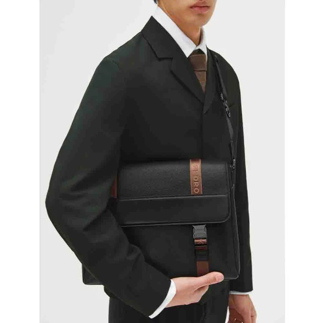 PEDRO Rigdy圓筒旅行手提包/行李袋/斜背包-黑色/