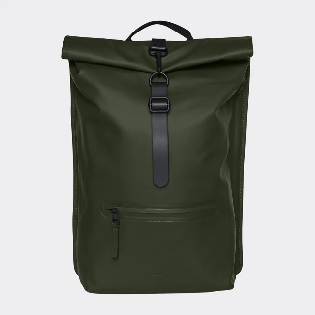 Rains 防水捲蓋後背包 筆電包 寬敞收納(綠色) 推薦