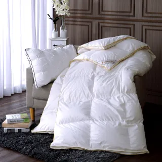 【HOYACASA】法國90/10立體隔間羽絨被-單人/雙人(加贈舒眠枕2入)