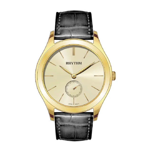 RHYTHM 麗聲】文青素面簡單簡約美高貴皮革手錶-P1301L(文青潮流風格 