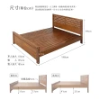 【IHouse】皇家全實木房間3件組-雙大6尺(床台+床墊+床頭櫃)