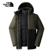 【The North Face 官方旗艦】北面男款綠黑拼接DryVent防水透氣連帽三合一外套｜88RKBQW