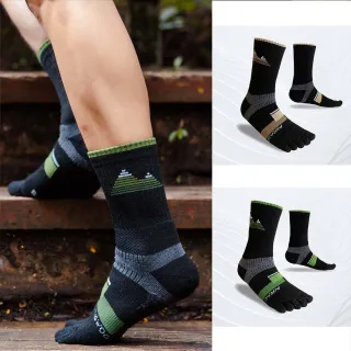 【WOAWOA】2入組 極致速乾羊毛五趾襪-高筒(防縮美麗諾羊毛 羊毛登山襪 羊毛登山五趾襪 耐磨襪 11169264)