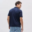 【NAUTICA】男裝 吸濕排汗休閒素面短袖POLO衫(深藍)