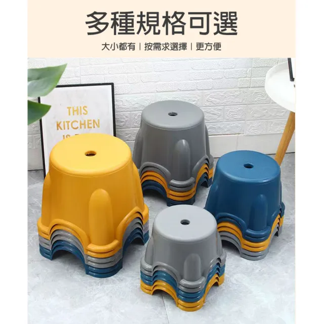 【bebehome】莫蘭迪色防滑小圓凳-小款兩入(可堆疊矮凳小板凳/浴室洗澡凳/排排凳/鞋凳)
