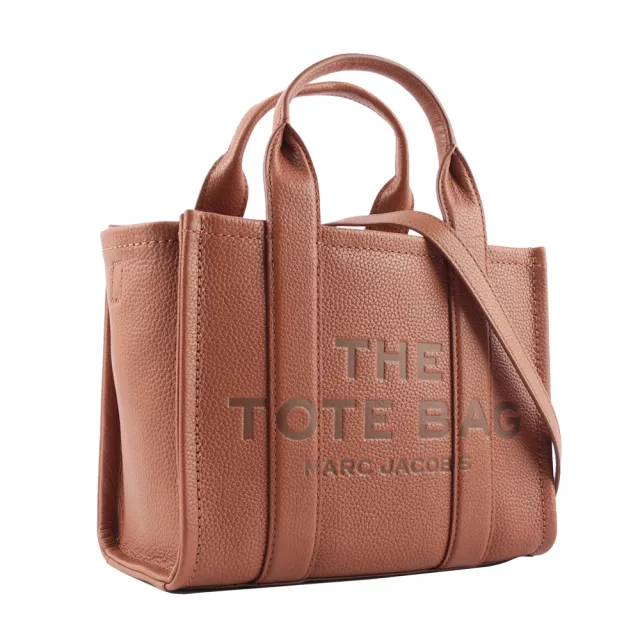【MARC JACOBS 馬克賈伯】THE LEATHER TOTE 粒面皮革小款托特包(堅果棕)