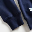 【EDWIN】女裝 再生系列 CORE 環保丹寧拼貼BOX LOGO厚長袖T恤(丈青色)