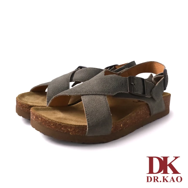 DK 高博士 乘法交織牛皮氣墊涼鞋 75-3347-69 灰色
