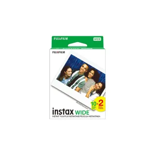 【FUJIFILM 富士】instax WIDE 寬幅空白底片 10張兩入組(共20張)