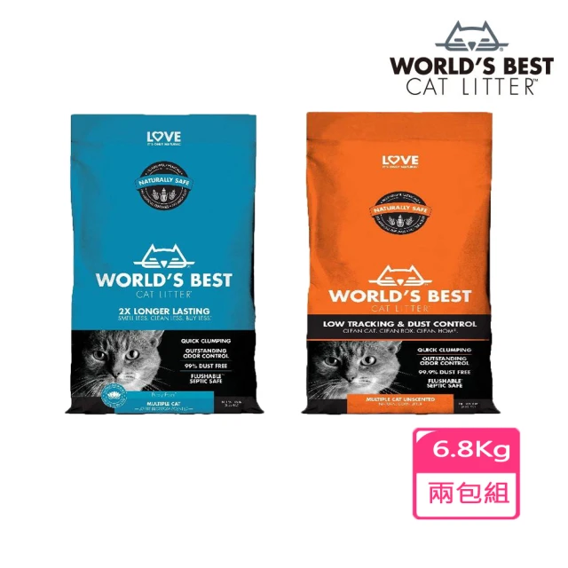 美國WORLDS BEST貓漾 世界首選-環保玉米砂15LB