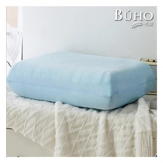 【BUHO 布歐】冰絲專利護頸涼感記憶枕-2入(人體工學慢回彈)