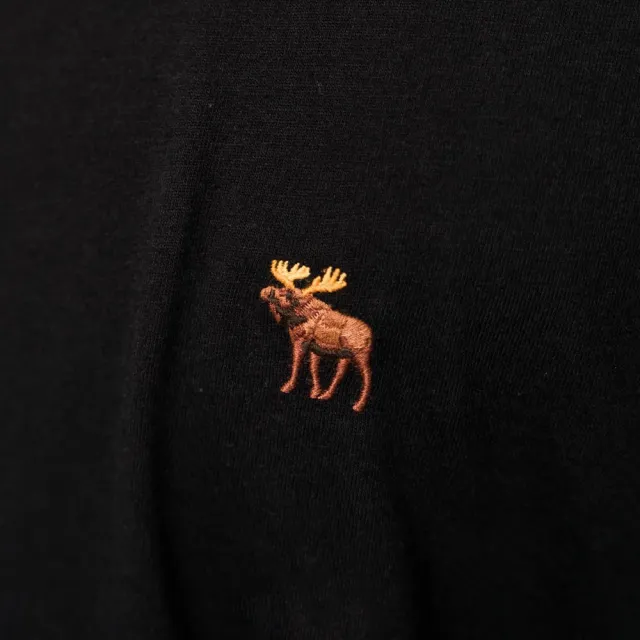 【Abercrombie & Fitch】A&F 男版 經典刺繡小麋鹿LOGO短袖(平輸品)