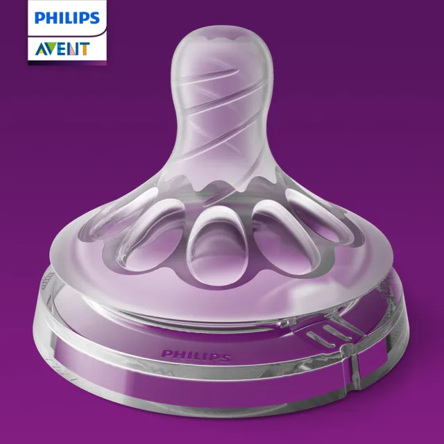 【PHILIPS AVENT】親乳感防脹氣奶嘴雙入裝 新生兒流量 0M+單孔一號嘴(SCF651/23)