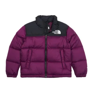 【The North Face 官方旗艦】經典ICON-北面兒童紫黑拼接DWR防潑水保暖羽絨外套｜82UDI0H