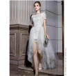 【女神婚紗禮服】新款平時可穿氣質法式白色小禮服G2033(高貴 氣質 婚宴 華麗 輕奢)