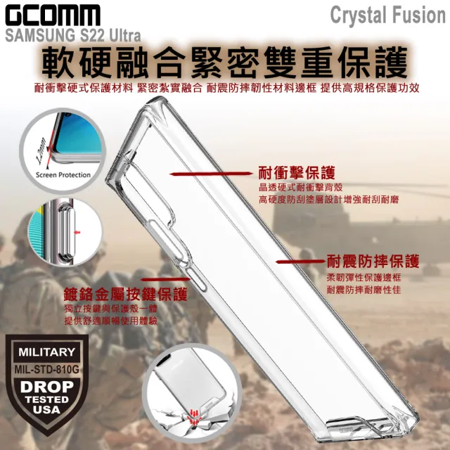 【GCOMM】三星 S22 Ultra 晶透軍規防摔殼 Crystal Fusion(三星 Galaxy S22 Ultra)