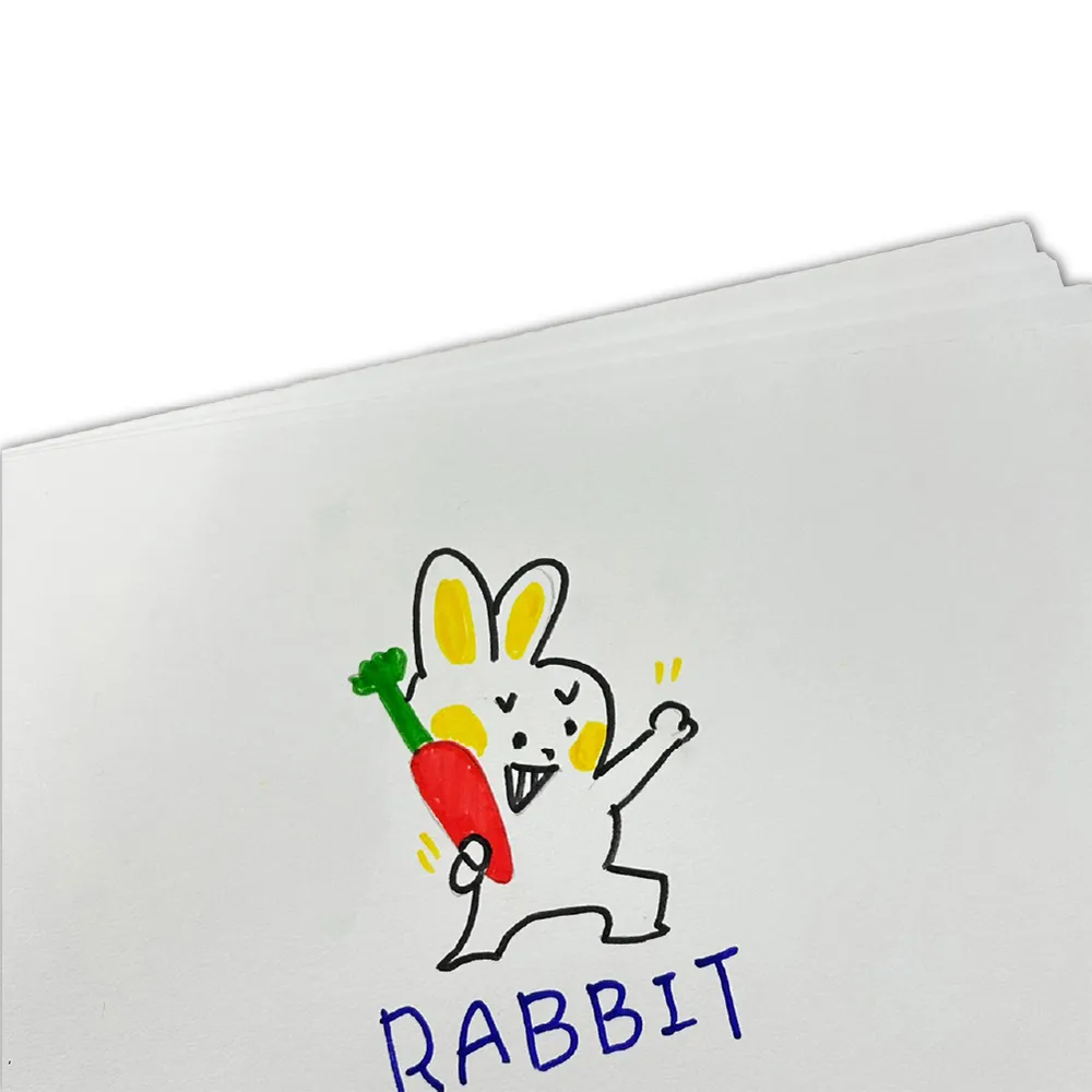 【CLEAN 克林】瞇瞇兔萌趣 圖畫紙 160磅厚磅 8k/4k(畫圖紙 蠟筆 彩色筆 水彩 素描 色鉛筆 兒童彩繪)