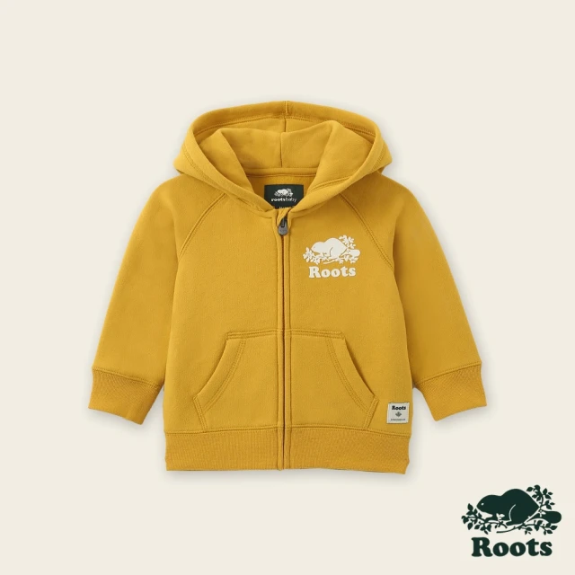 Roots Roots嬰兒-絕對經典系列 左胸海狸LOGO連