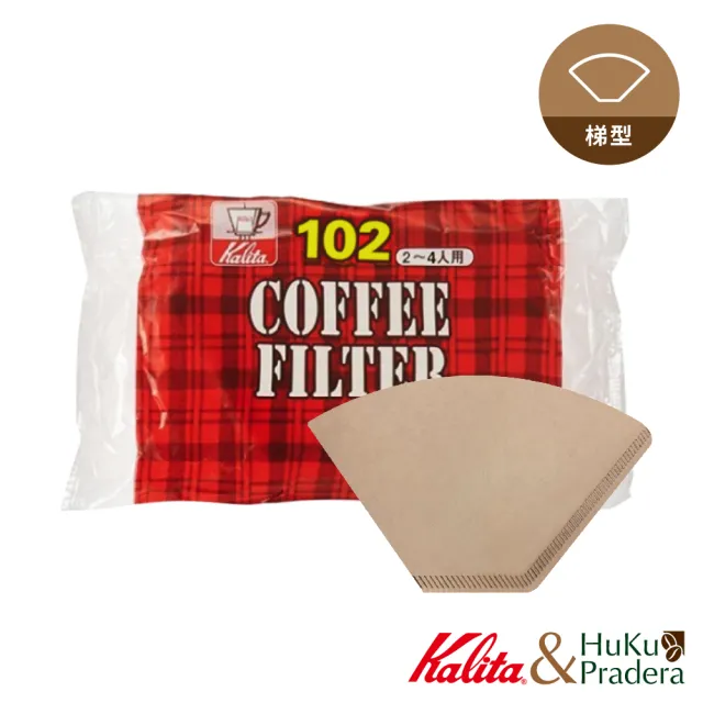 【Kalita】NK102 無漂白咖啡濾紙 2-4人份 100張x 6入組(咖啡濾紙 濾紙)