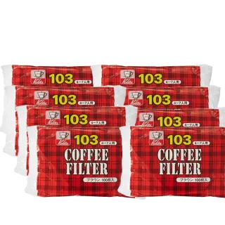 【Kalita】NK103 無漂白咖啡濾紙4-7人份 100張x 8入組(咖啡濾紙 濾紙)