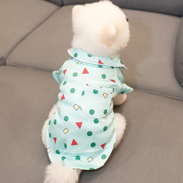 【QIDINA】出清 秋冬內刷毛寵物衣服(小新睡衣 寵物外出 貓咪衣服 狗狗衣服 寵物服飾)