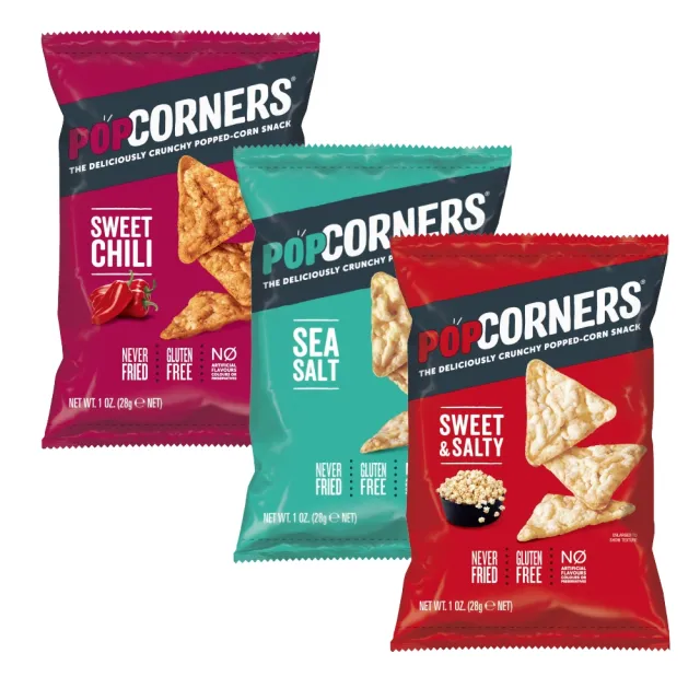 【Lay’s 樂事】POPCORNERS爆米花脆片組合箱(336g/箱/12入)3入組