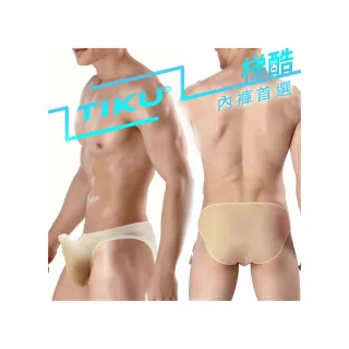 【TIKU 梯酷】凸立囊袋冰絲舒適透氣三角男內褲 膚色(8001)