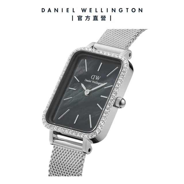 【Daniel Wellington】DW 手錶 Quadro Lumine Bezel 20X26mm星環貝母盤鎏金方錶-三色任選(DW00100667)