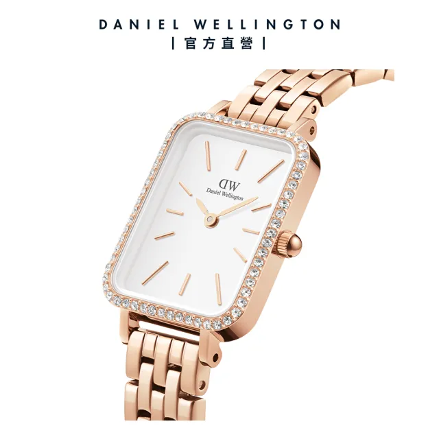 Daniel Wellington】DW 手錶Quadro Lumine Bezel 20X26mm星環珠寶式鎏