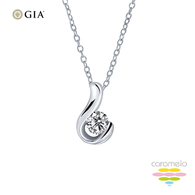 【彩糖鑽工坊】GIA 鑽石 30分 F成色 半包鑲 鑽石項鍊(EX車工 鑽石)