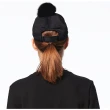 【Lynx Golf】女款日本進口布料花紋造型遮陽時尚毛球帽馬球帽可調節式球帽(黑色)