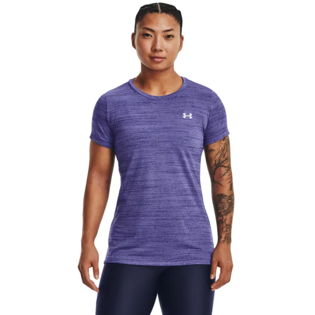 【UNDER ARMOUR】UA 女 Tech Tiger短T-Shirt _1376937-468(紫)