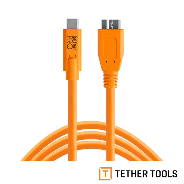 【TETHER TOOLS】CUC3315-ORG TETHER Pro 傳輸線 USB-C to 3.0 Micro-B(公司貨)