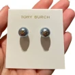 【TORY BURCH】tory burch 小香風珍珠針式耳環禮盒組 兩色可選 珠光藍 ／珠光黑(母親節)