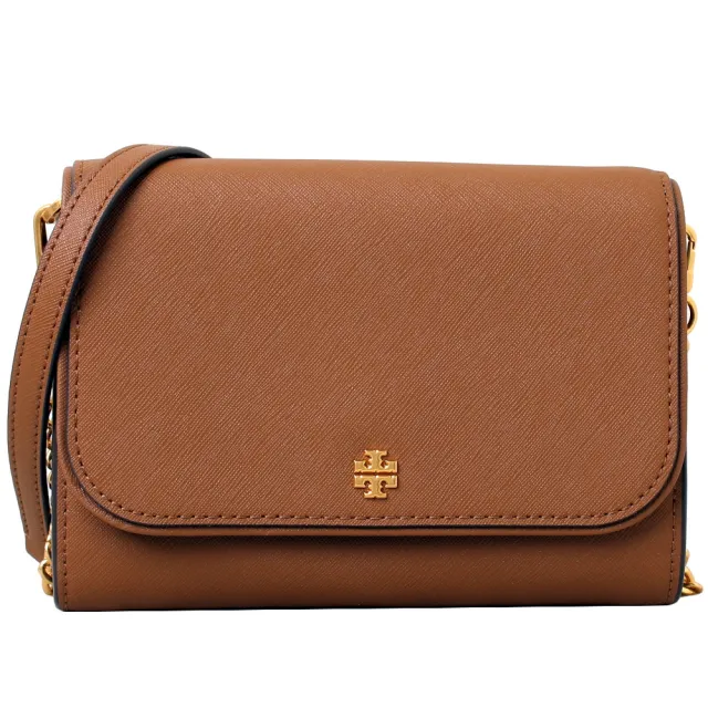 【TORY BURCH】EMERSON 經典LOGO防刮皮革斜背包(多色任選)