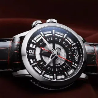 【VULCAIN】領航員系列 蟋蟀錶 手上鍊鬧鈴機械錶(160128Q35.BAL138)