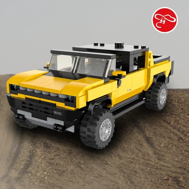 瑪琍歐玩具 1:30 悍馬 EV 積木拼裝車-黃/93700Y(Hummer 原廠授權)
