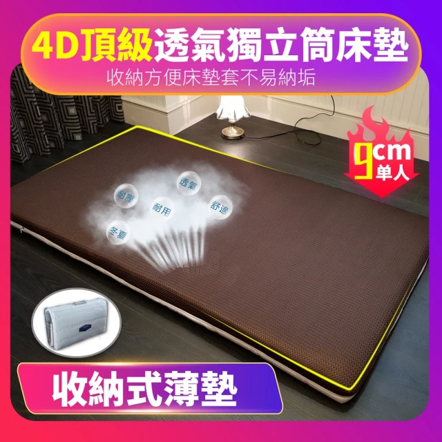 文創集 3D天絲乳膠獨立筒3.5尺單人床墊折扣推薦