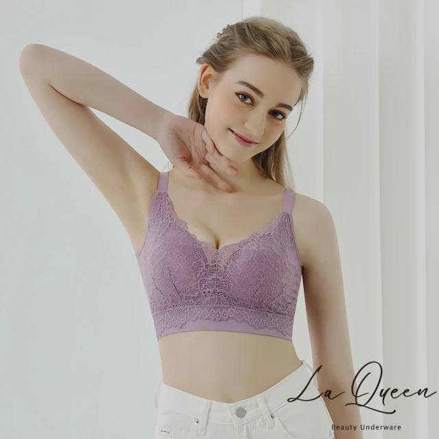 LaQueenLaQueen 4件組 銀離子花漾3D美胸無鋼圈內衣(4色)