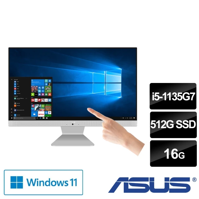 ASUS 華碩ASUS 華碩 福利品 24型i5觸控液晶電腦(V241EAT/i5-1135G7/16G/512G SSD/W11)