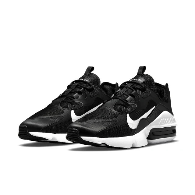 NIKE 耐吉NIKE 耐吉 休閒鞋 Air Max Infinity 2 男鞋 女鞋 黑 白 氣墊 緩震 運動鞋(CU9452-006)