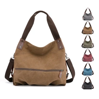 【Rosse Bags】純色時尚休閒手提大容量帆布包(現+預  黑色／棕色／藍色／灰色／紅色／軍綠色)