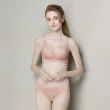 【Swear 思薇爾】柔塑曲線系列B-F罩無鋼圈調整型蕾絲集中包覆塑身女內衣(澄粉色)