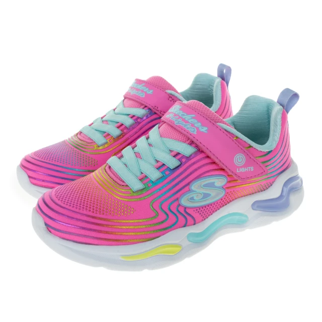 SKECHERS 女童系列 燈鞋 WAVY BEAMS(302338LPKMT)