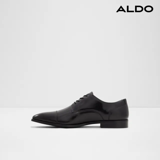 【ALDO】CALLAHAN-經典素面綁帶真皮紳士鞋-男鞋(黑色)