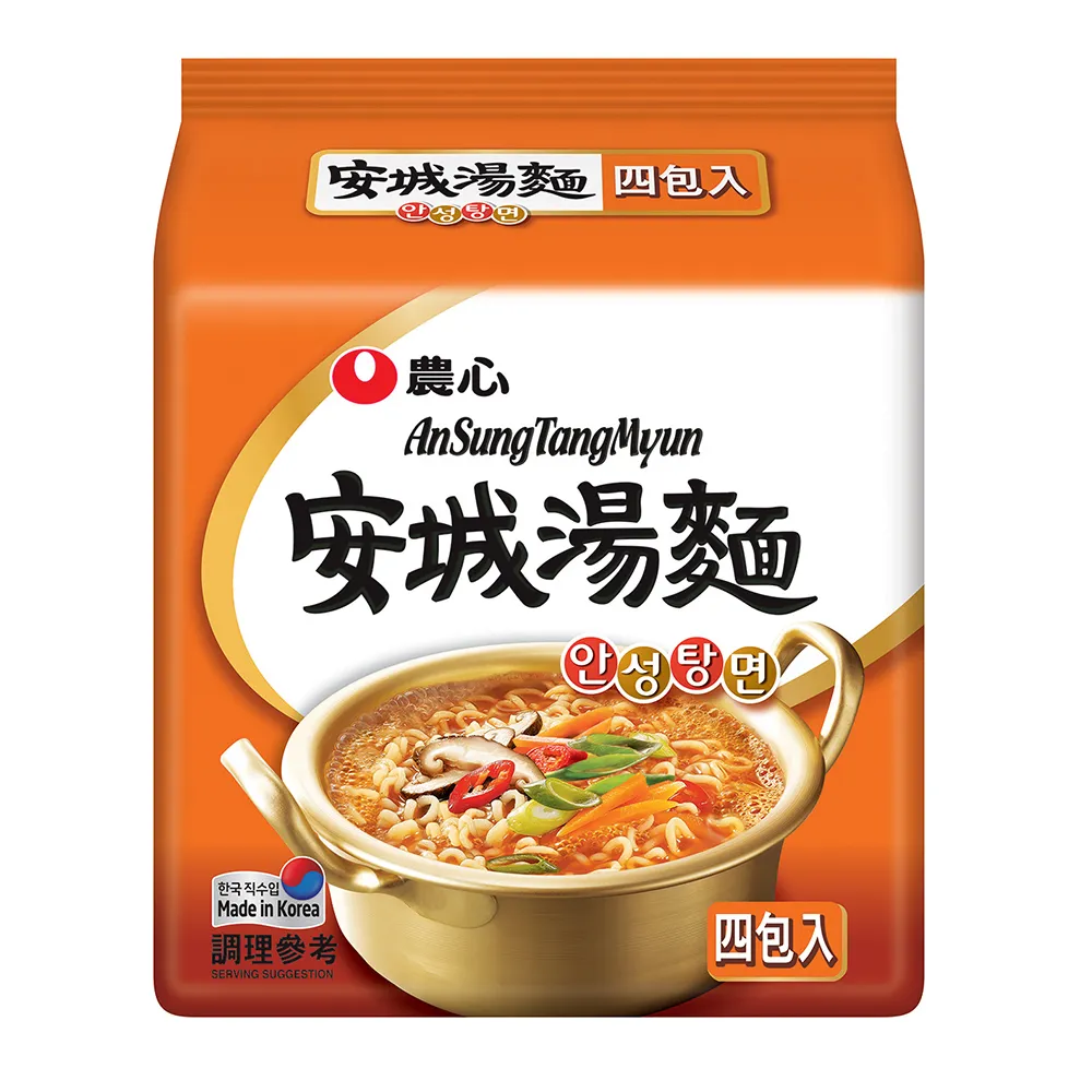 【NONG SHIM】農心安城湯麵4入(500g)