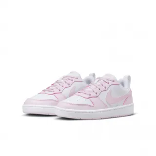 【NIKE 耐吉】休閒鞋 女鞋 大童 運動鞋 COURT BOROUGH LOW RECRAFT GS 白粉 DV5456-105(3K2122)