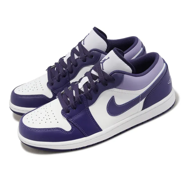 NIKE 耐吉】休閒鞋Air Jordan 1 Low 男鞋紫白Sky J Purple AJ1(553558