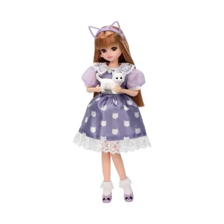 【TAKARA TOMY】Licca 莉卡娃娃 配件 LW-16 莉卡最愛貓咪紫色洋裝組(莉卡 55週年)