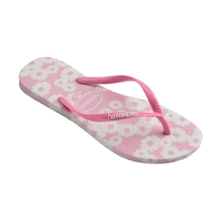 【havaianas 哈瓦仕】拖鞋 女鞋 夾腳拖 小雛菊 花朵 Slim Daisy Caitti 粉 4147887-0142W(哈瓦士)